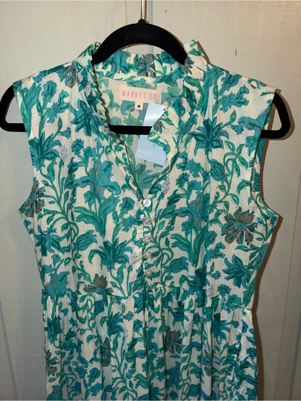 Market Co Ella Turquoise Bloom Maxi Dress